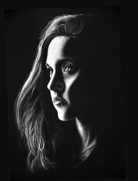 black and white charcoal drawings